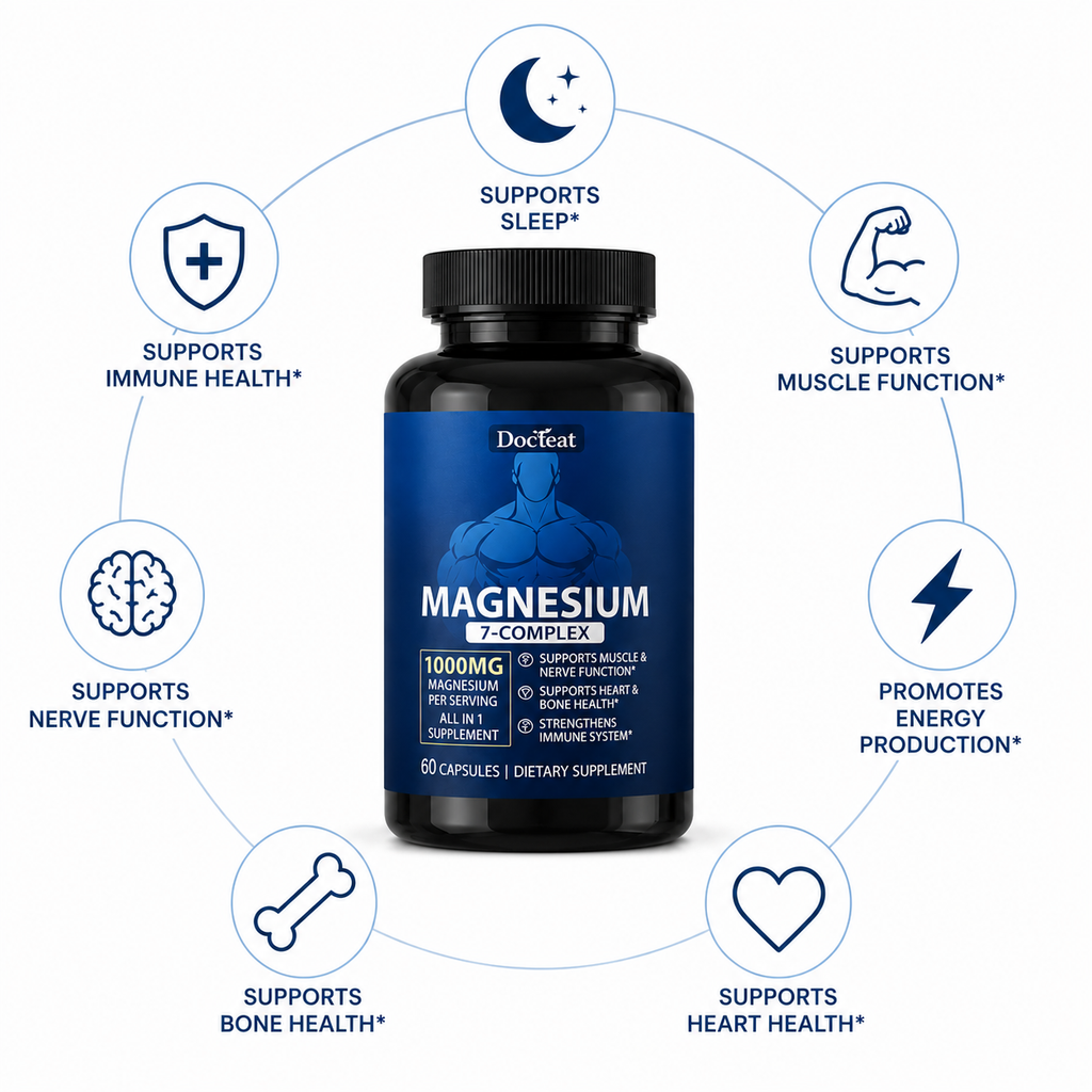 Magnesium 7 Complex — 1000mg | Sleep, Muscle & Nerve Support | 60 Capsules